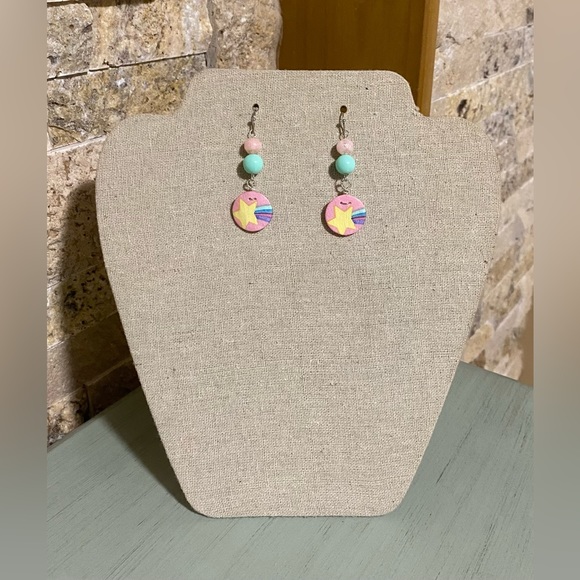 🌟2/$20 💕🌈💫Whimsical Pastel Kawaii Shooting Star Drop Earrings - Picture 4 of 4